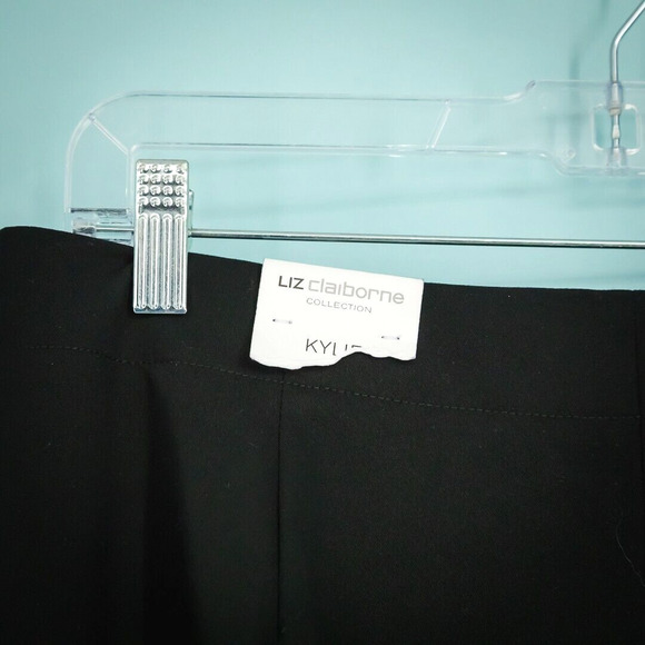 Liz Claiborne Size 12 Black Kylie Straight Leg Career Work Dress Pants NEW - Picture 2 of 7